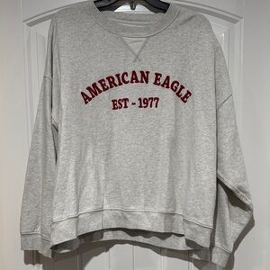American Eagle Outfitters Heather Gray Crew Neck Sweater